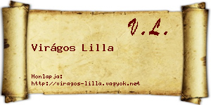 Virágos Lilla névjegykártya